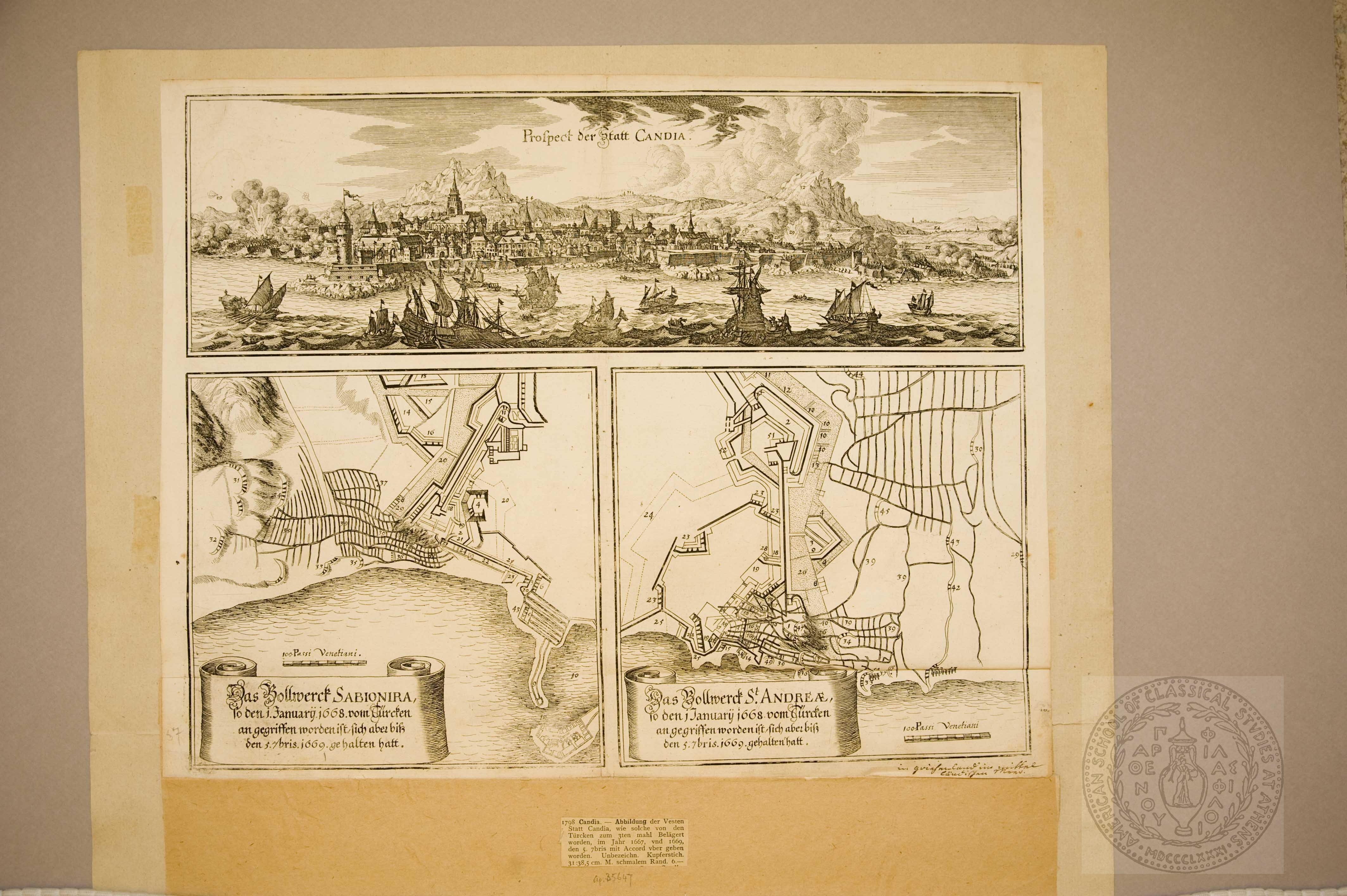 Prospect der Statt Candia
Das Wollwerck Sabionira…
Das Wollwerck S. Andreae…